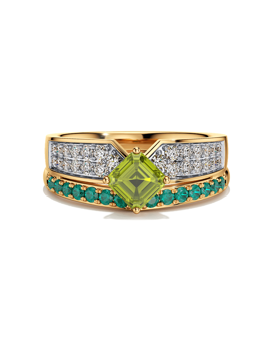 Green Flag Stack Ring