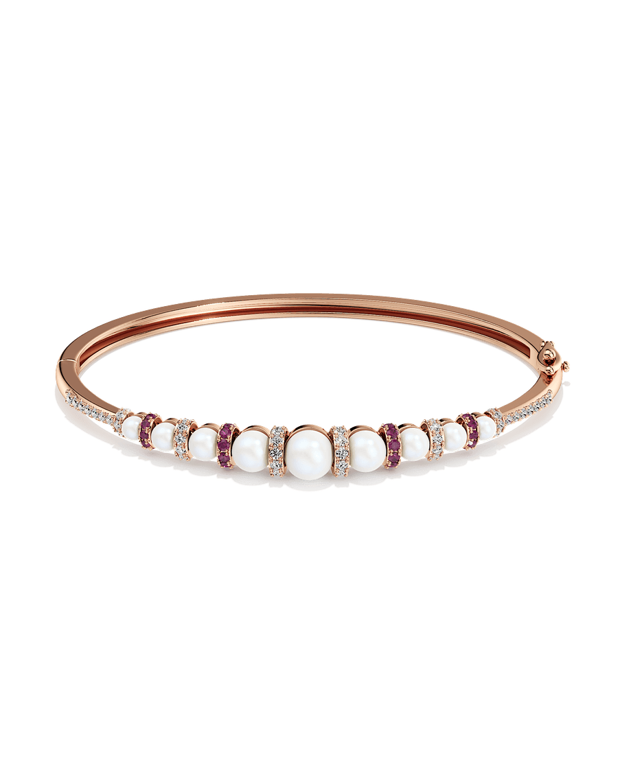 Linear Pearl Row Bangle