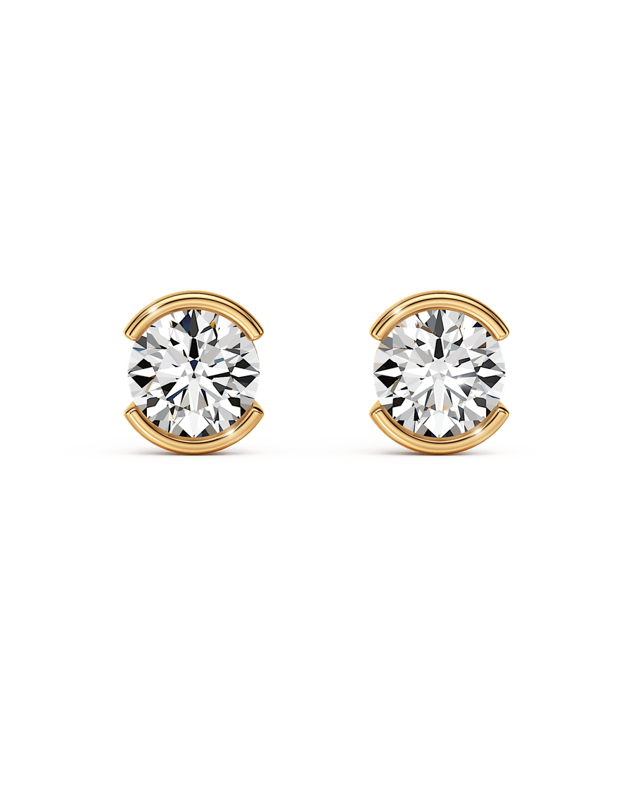 Open Crown Solitaire Studs