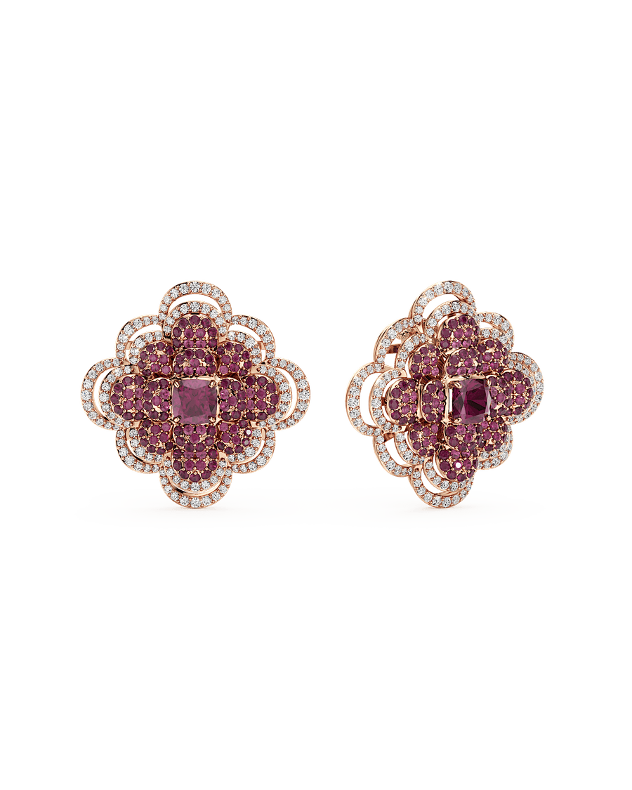 Ombré Bloom Cluster Earrings