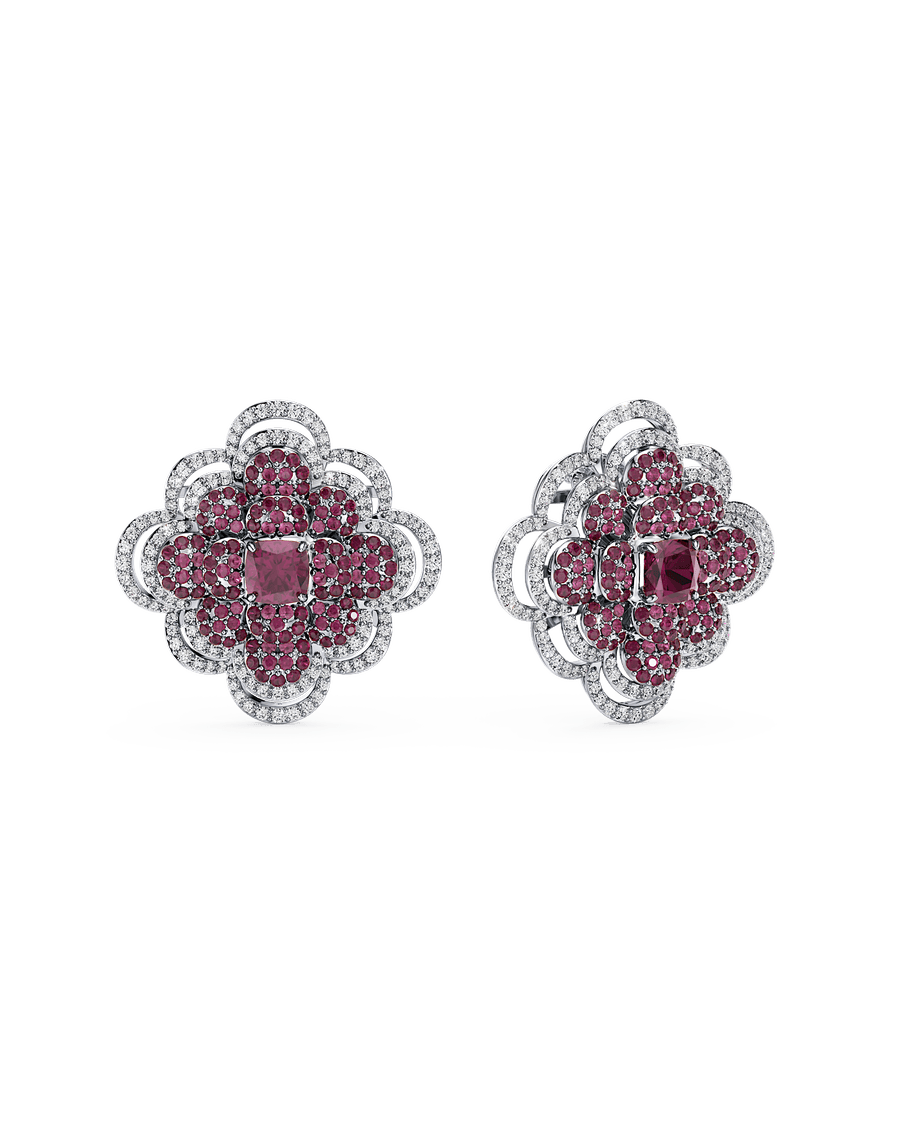 Ombré Bloom Cluster Earrings