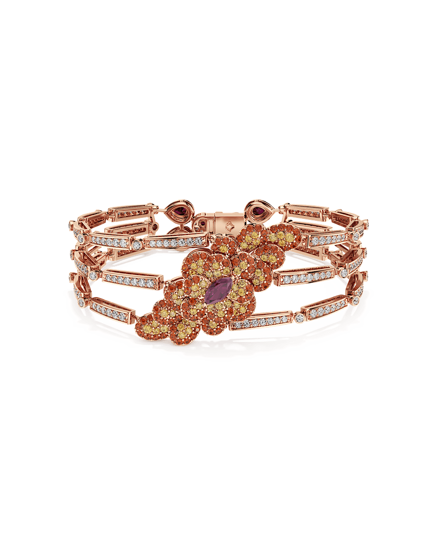 Golden Cluster Bloom Bracelet