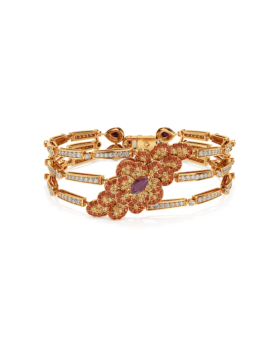 Golden Cluster Bloom Bracelet
