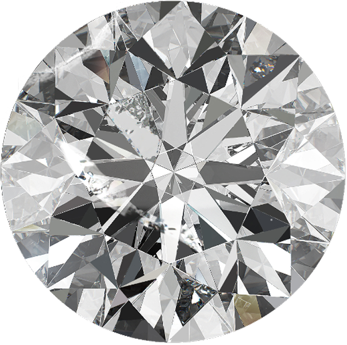 Diamond photographed at clarity grade SI2