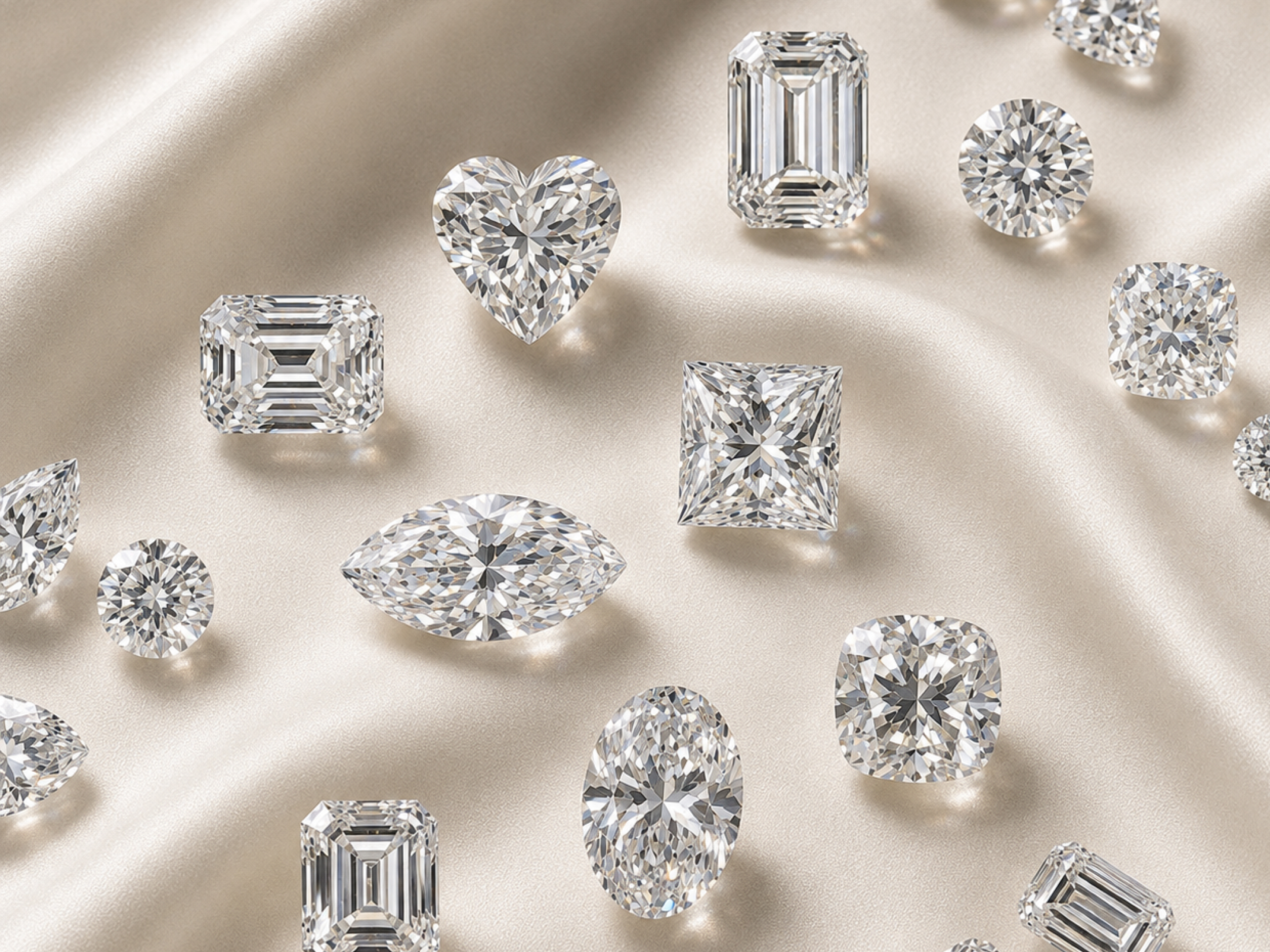 Craftsman examining the cut of a diamond