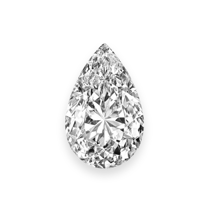 Pear cut diamond
