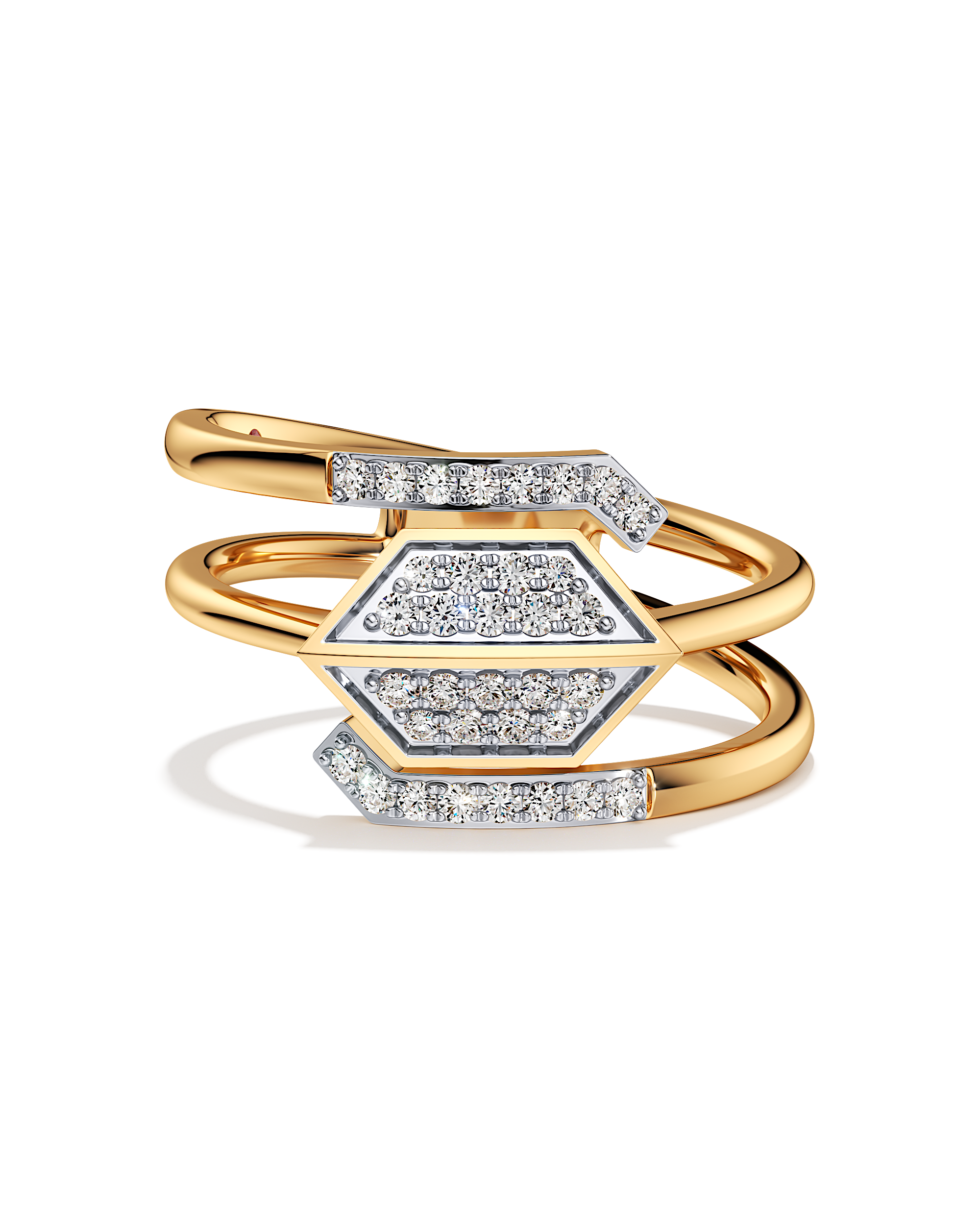 Hexagon Crossing Ring