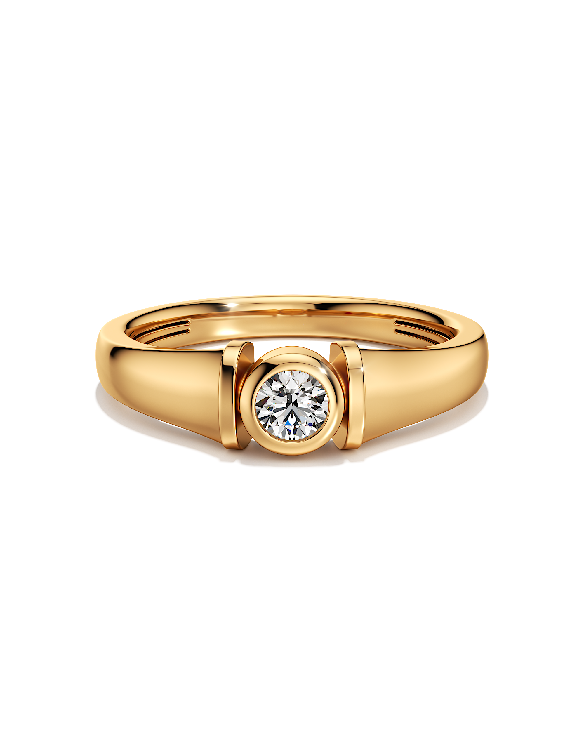 Fortress Solitaire Ring
