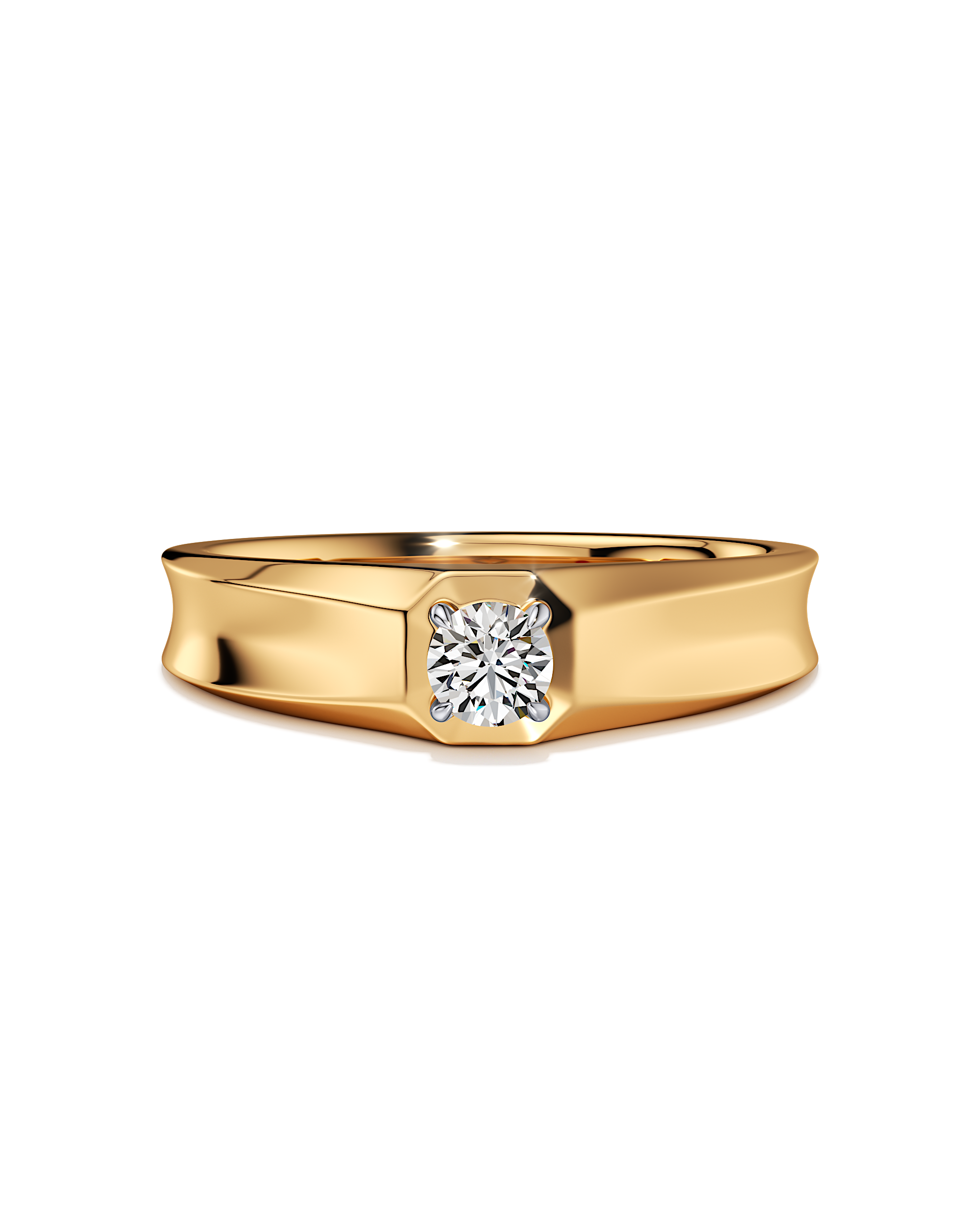 Quiet Authority Solitaire Ring
