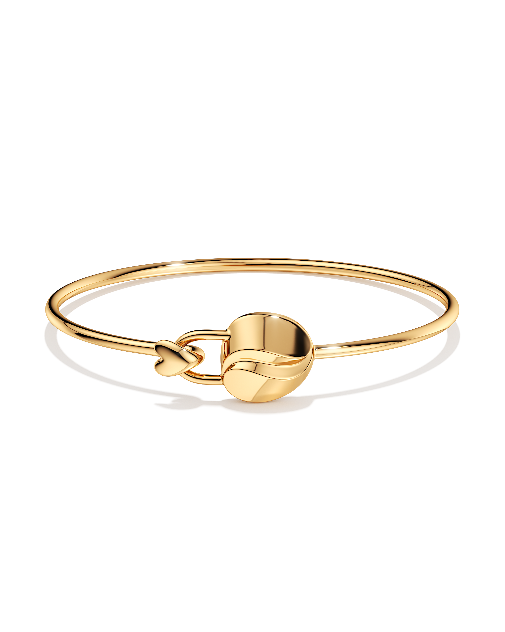 Love Coded Oval Bangle