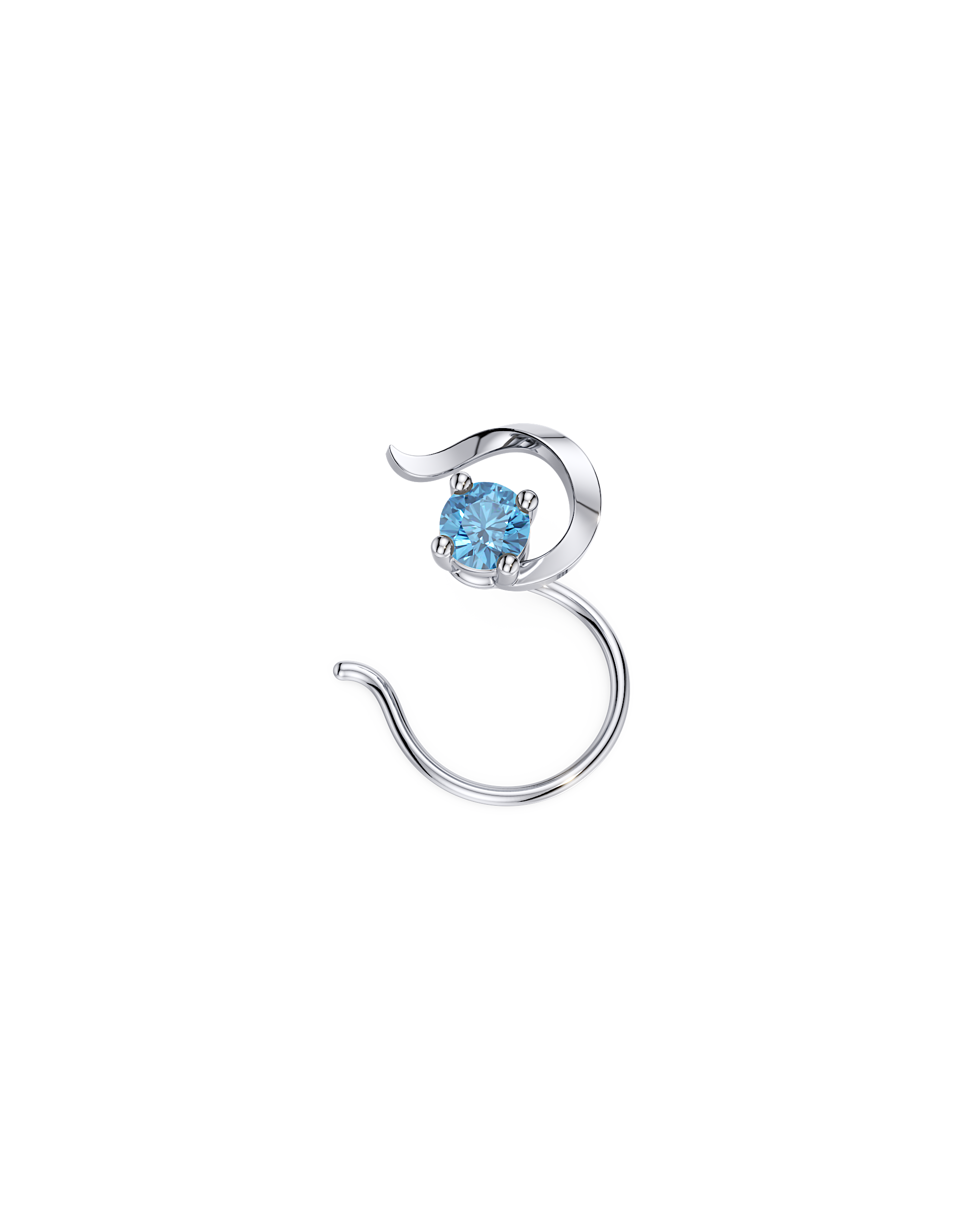Over the Moon Nose Pin