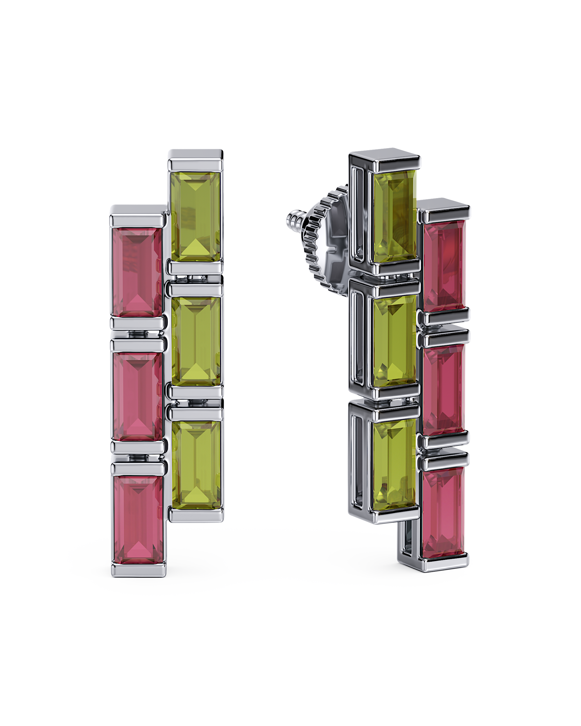 Two-Tone Bar Earrings