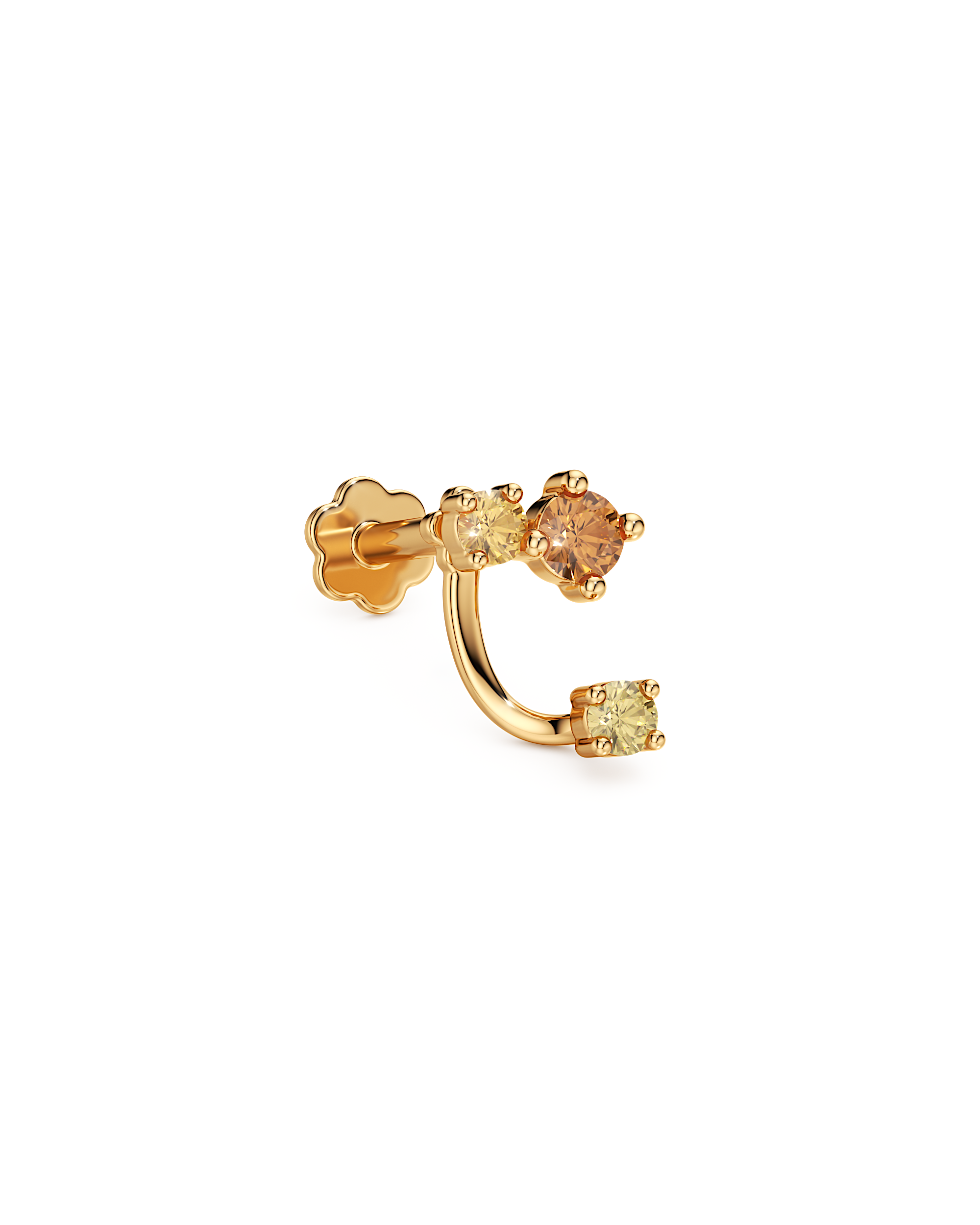 Sun Kissed Spark Nose Pin
