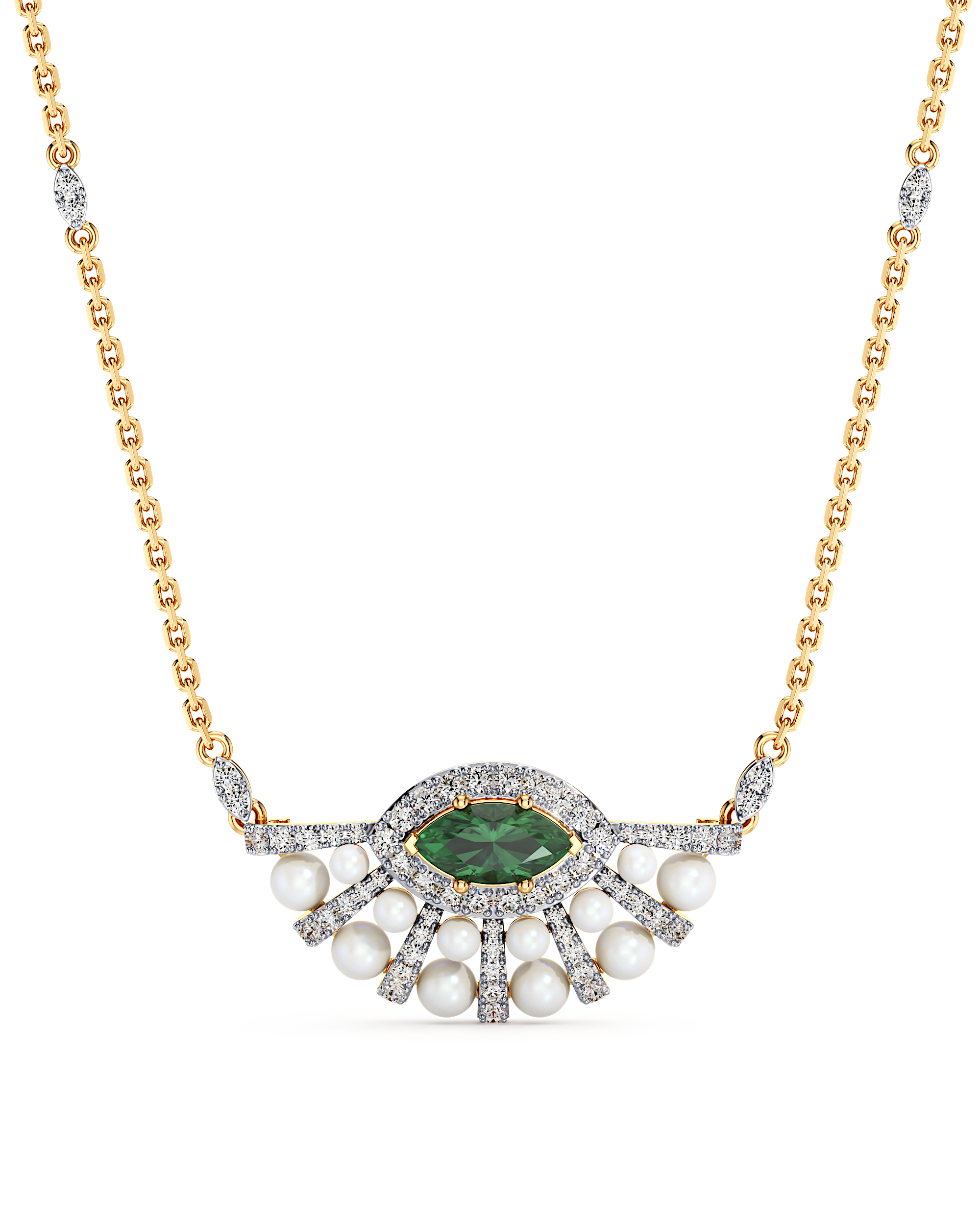Peacock Fan Necklace