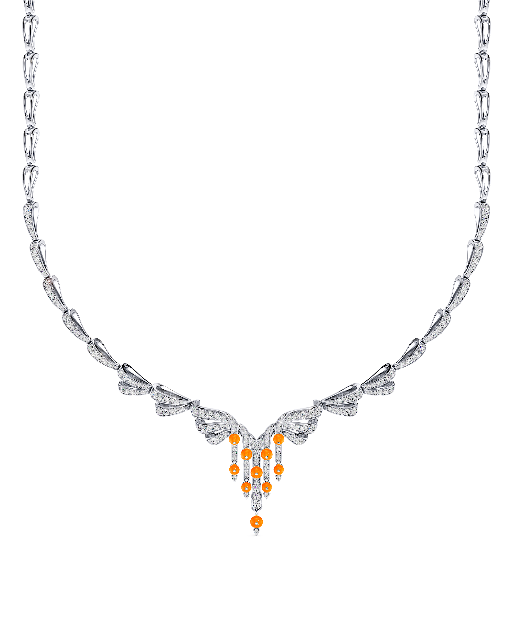 Carnelian Cascade Necklace