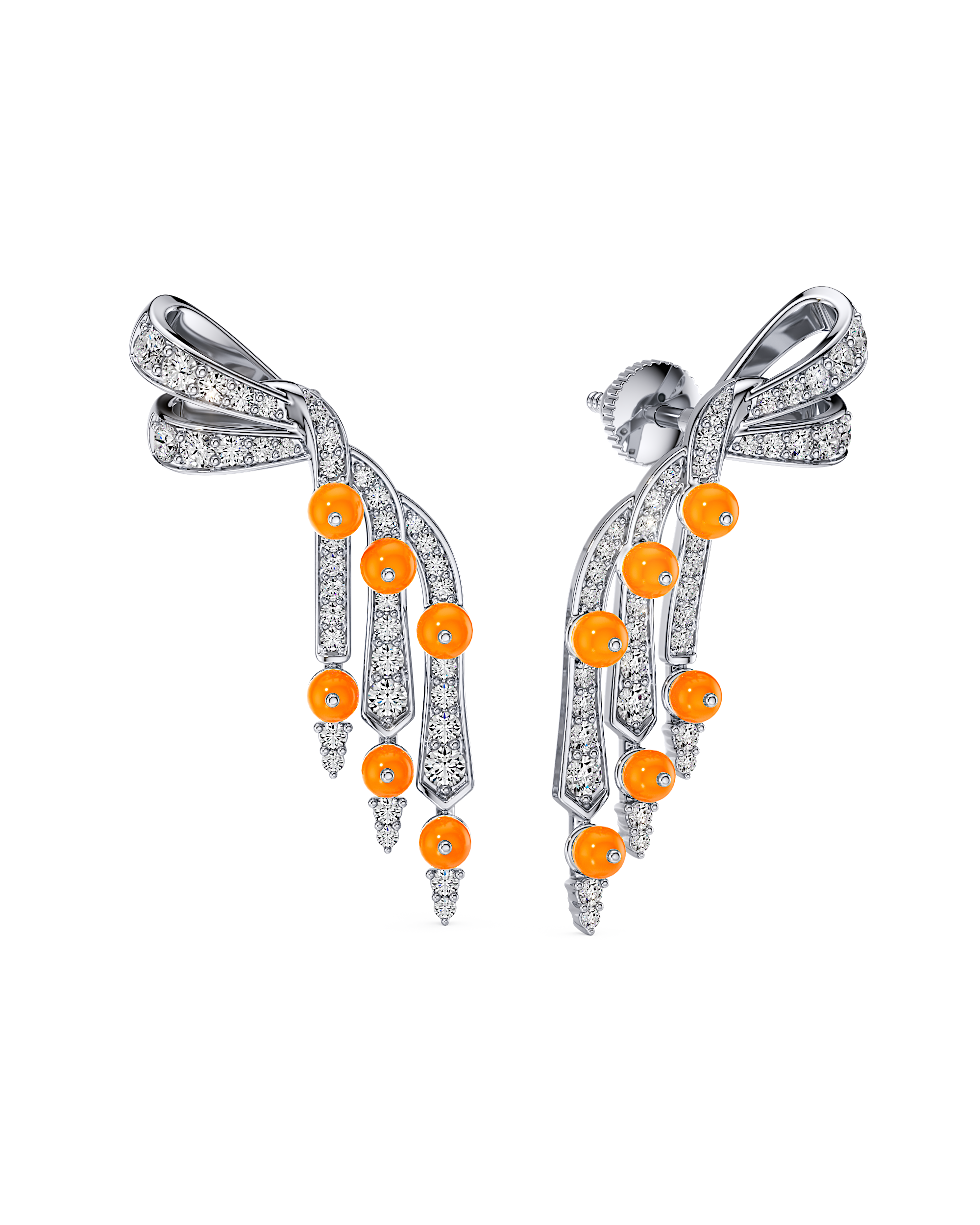 Carnelian Cascade Earrings