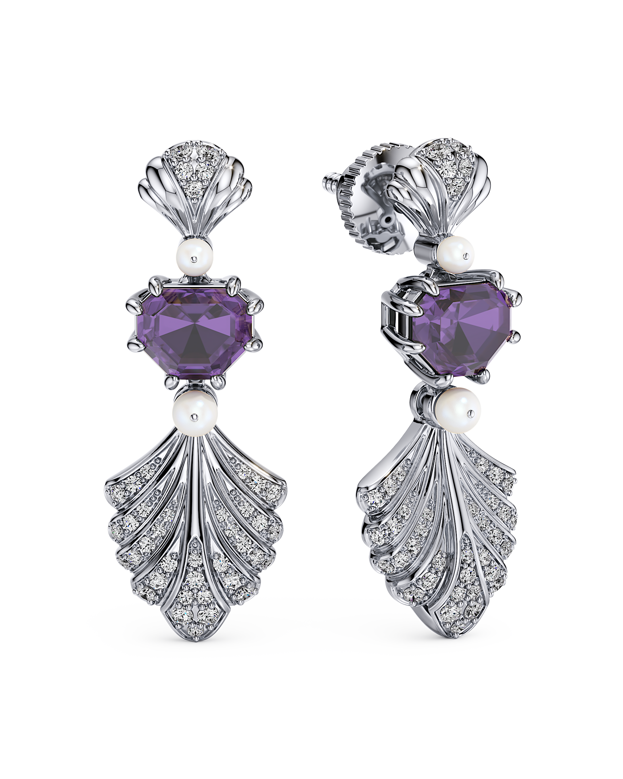 Amethyst Cascade Earrings