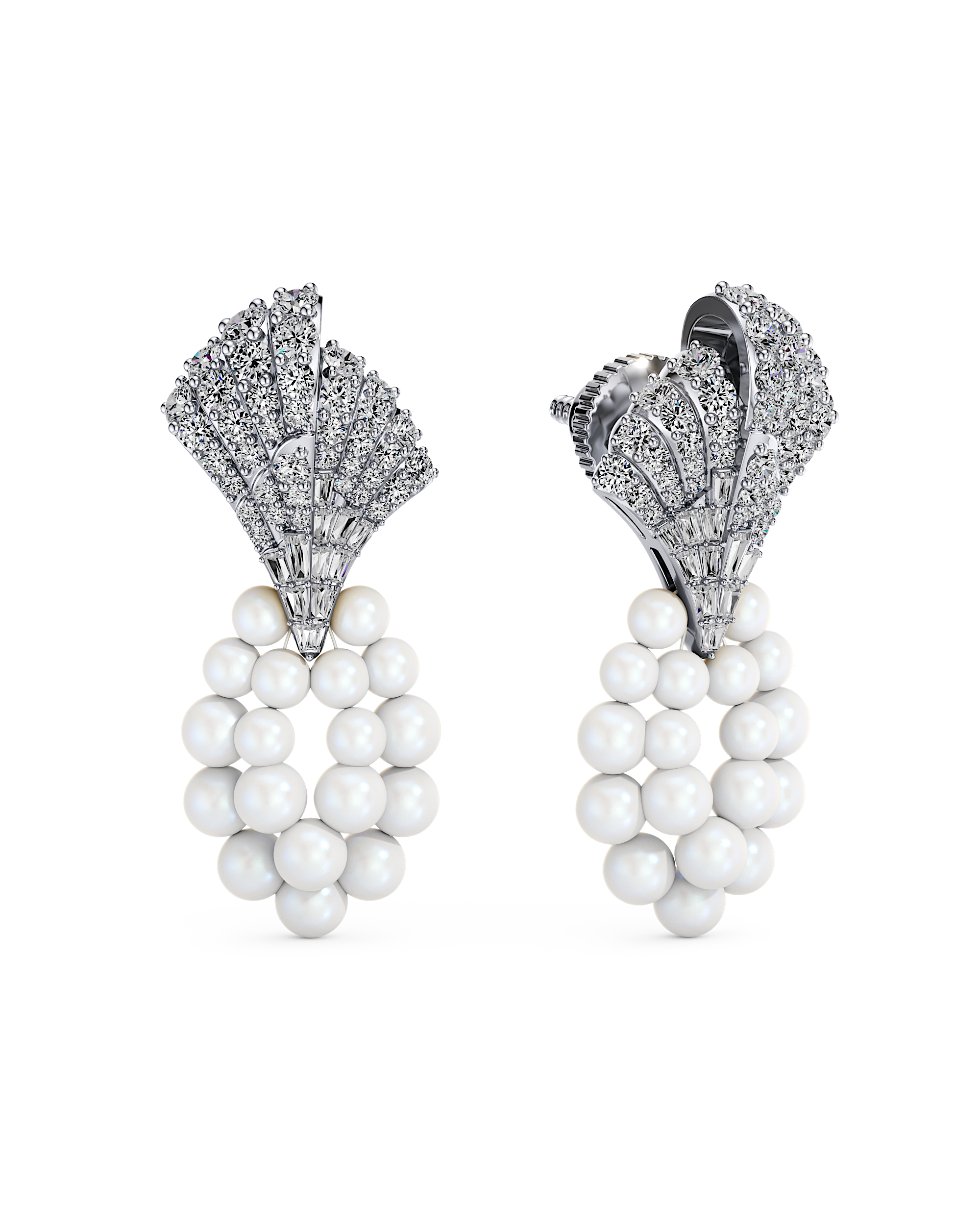 Cascading Pearl Earrings