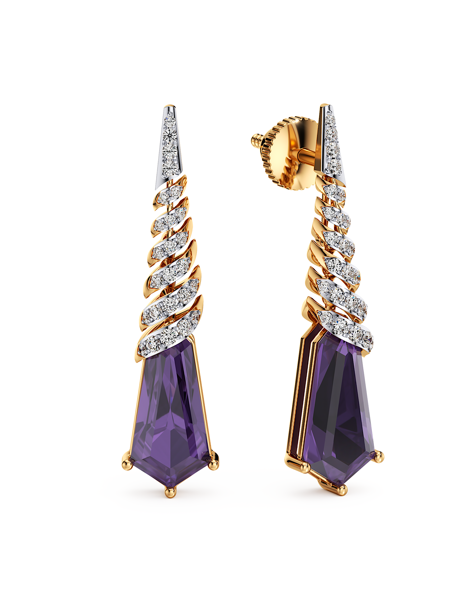 Spiral Descent Earrings
