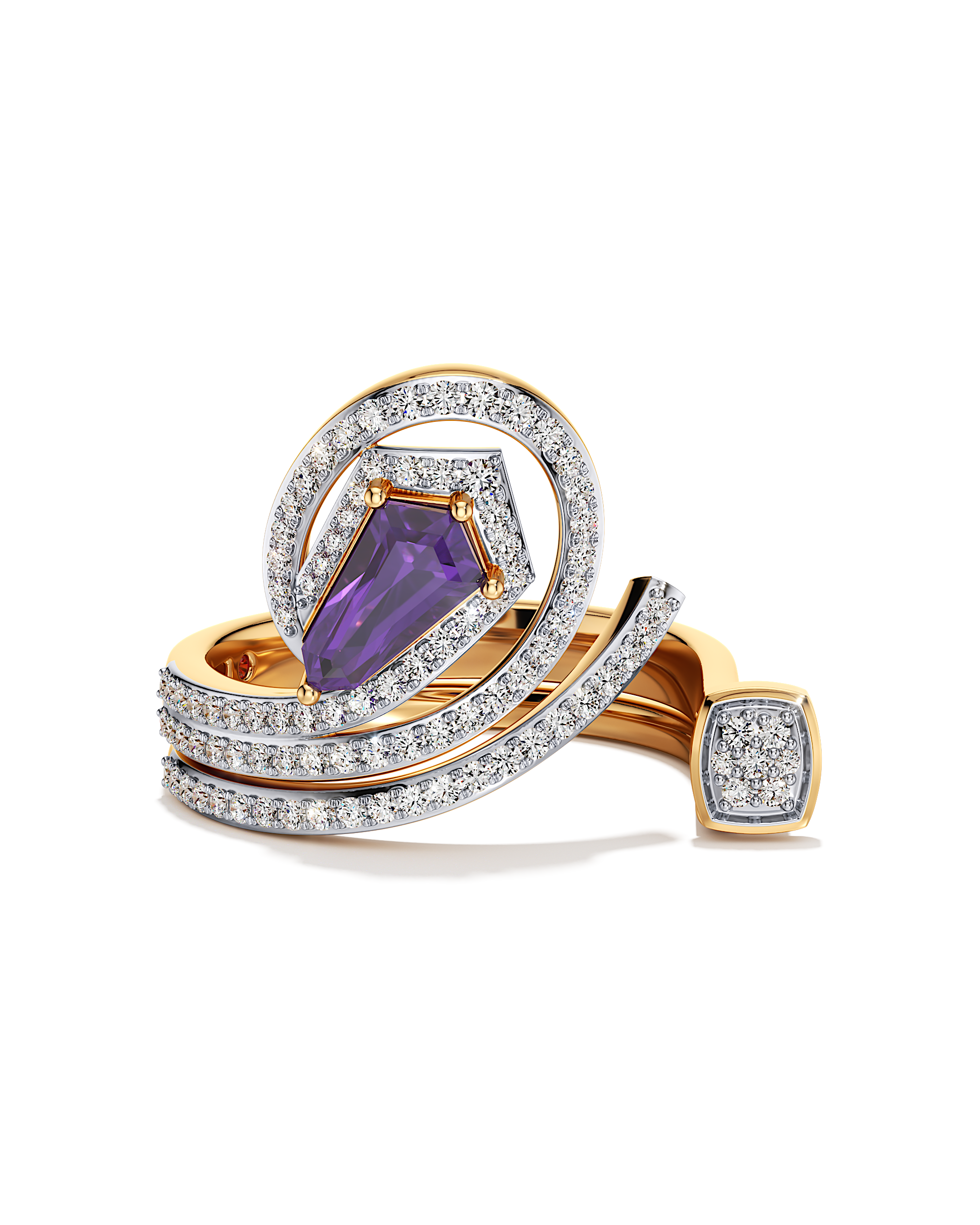 Rosy Coil Ring