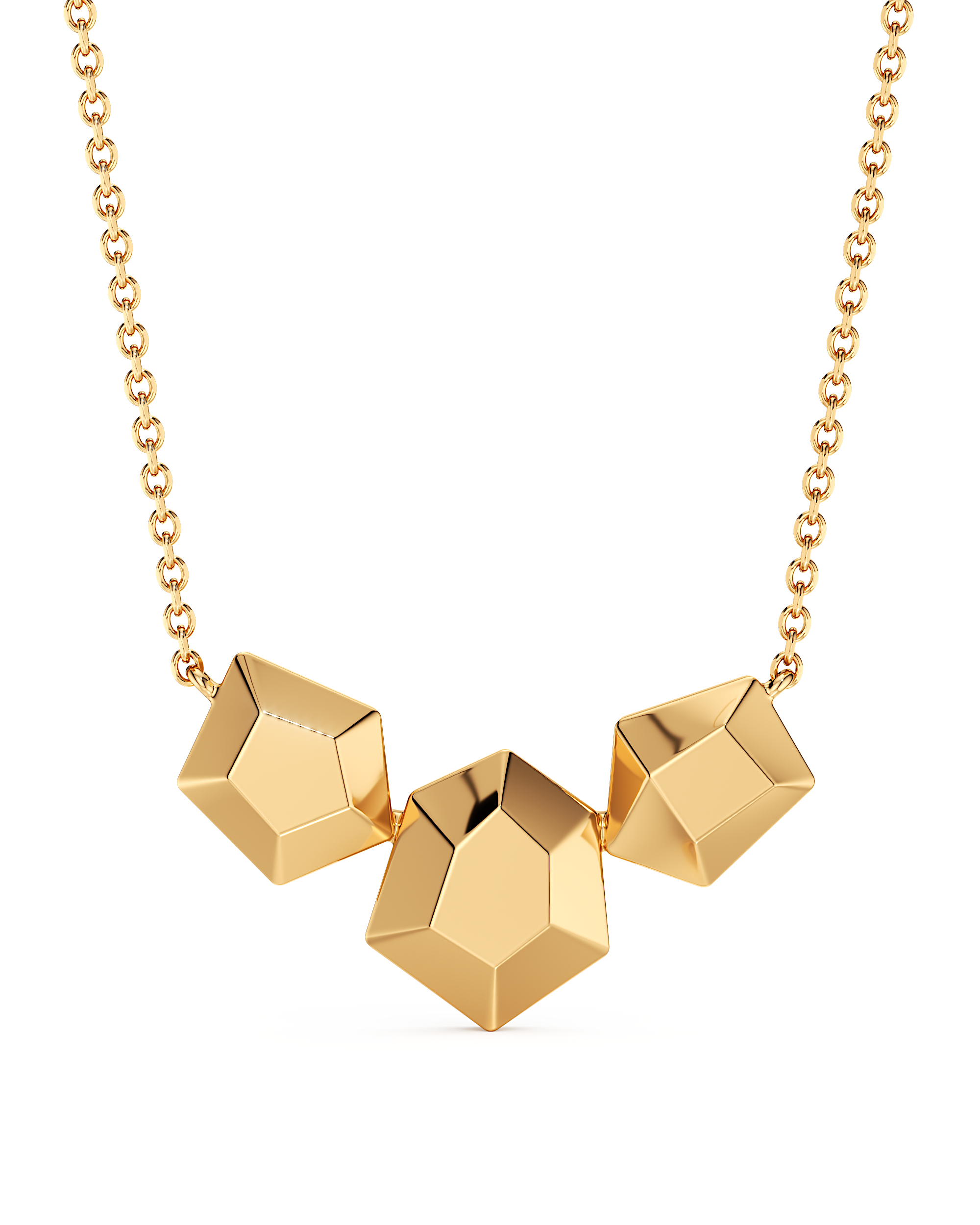 Faceted Trio Necklace