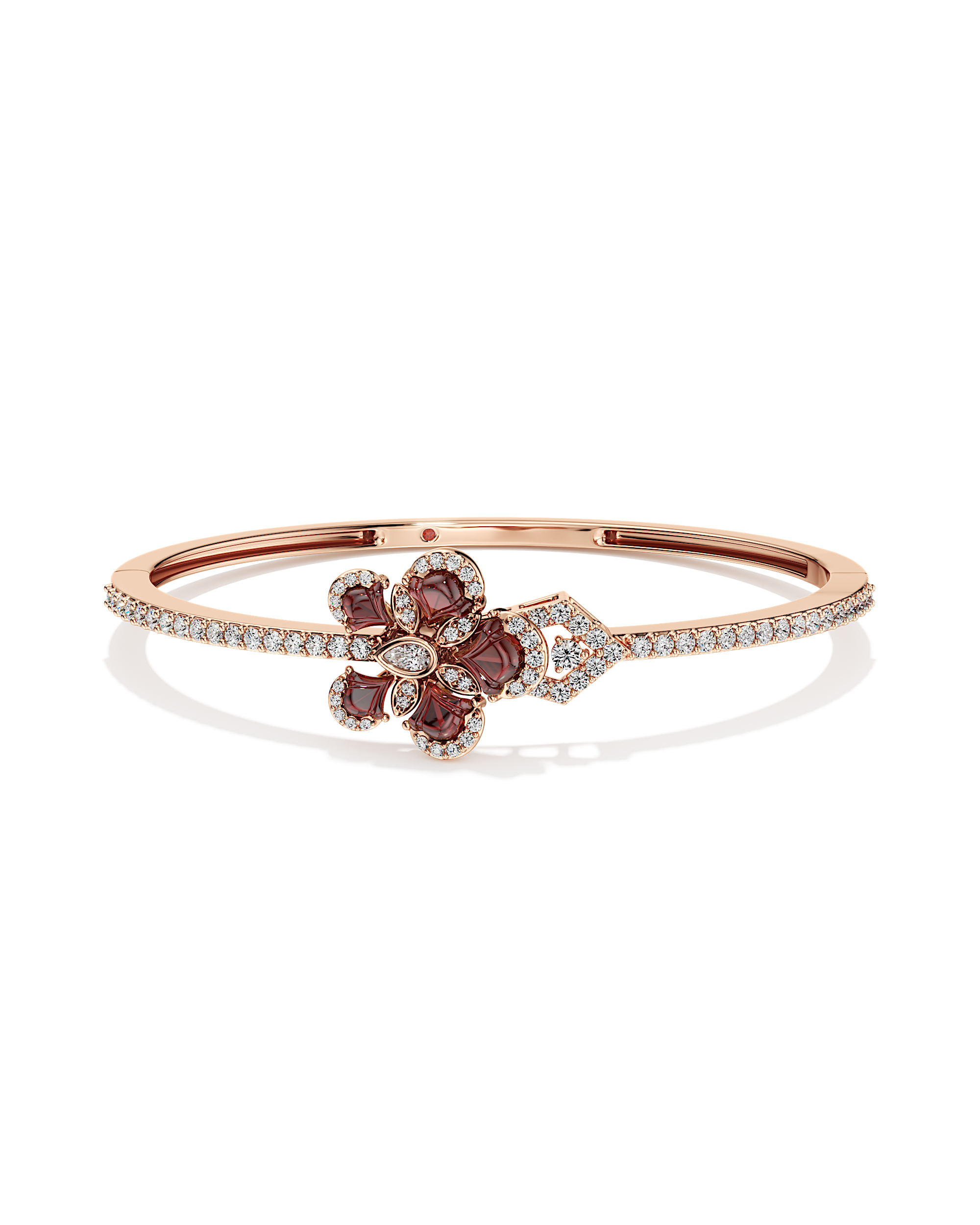 Scallop Bloom Oval Bangle