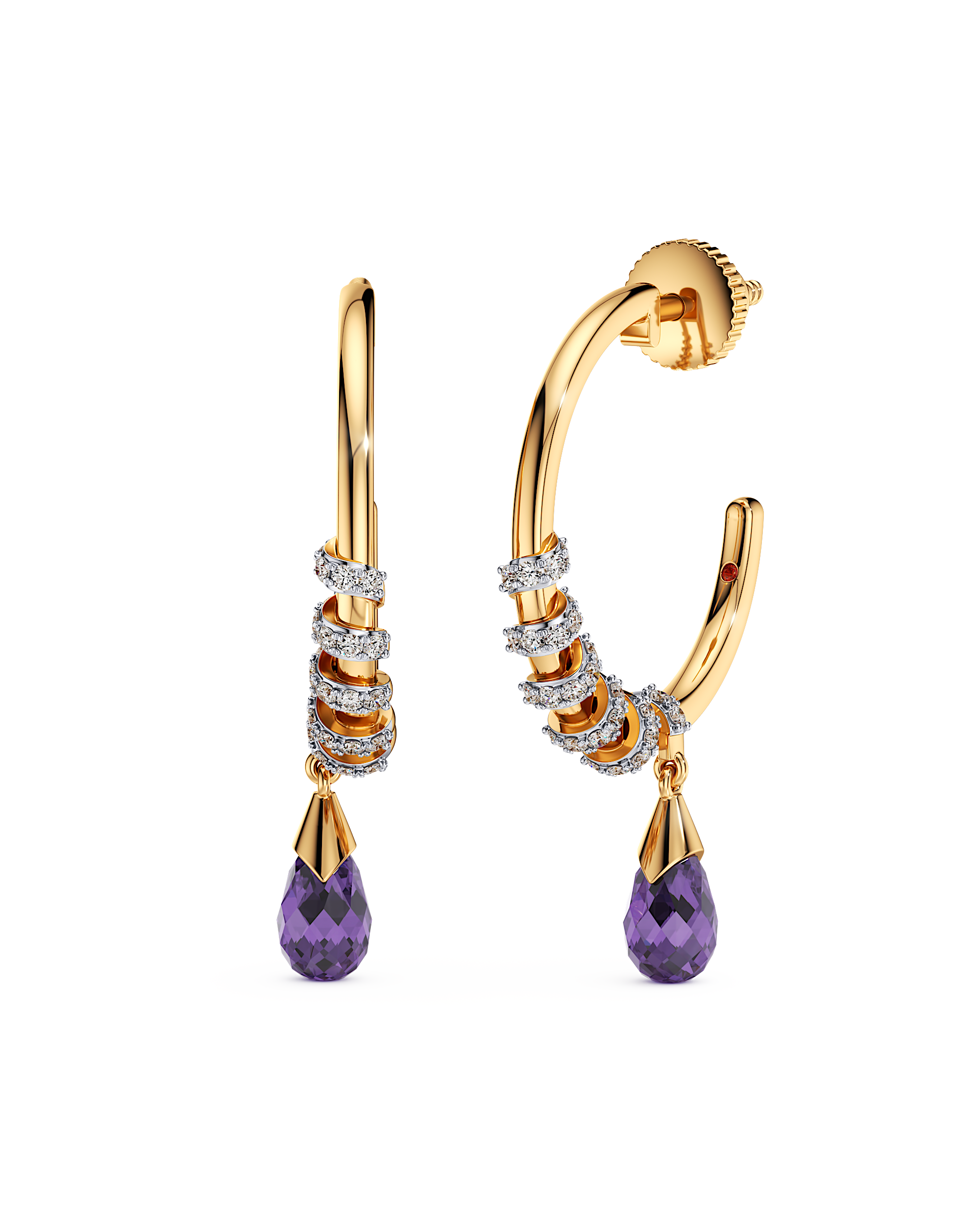 Amethyst Wrap Earrings