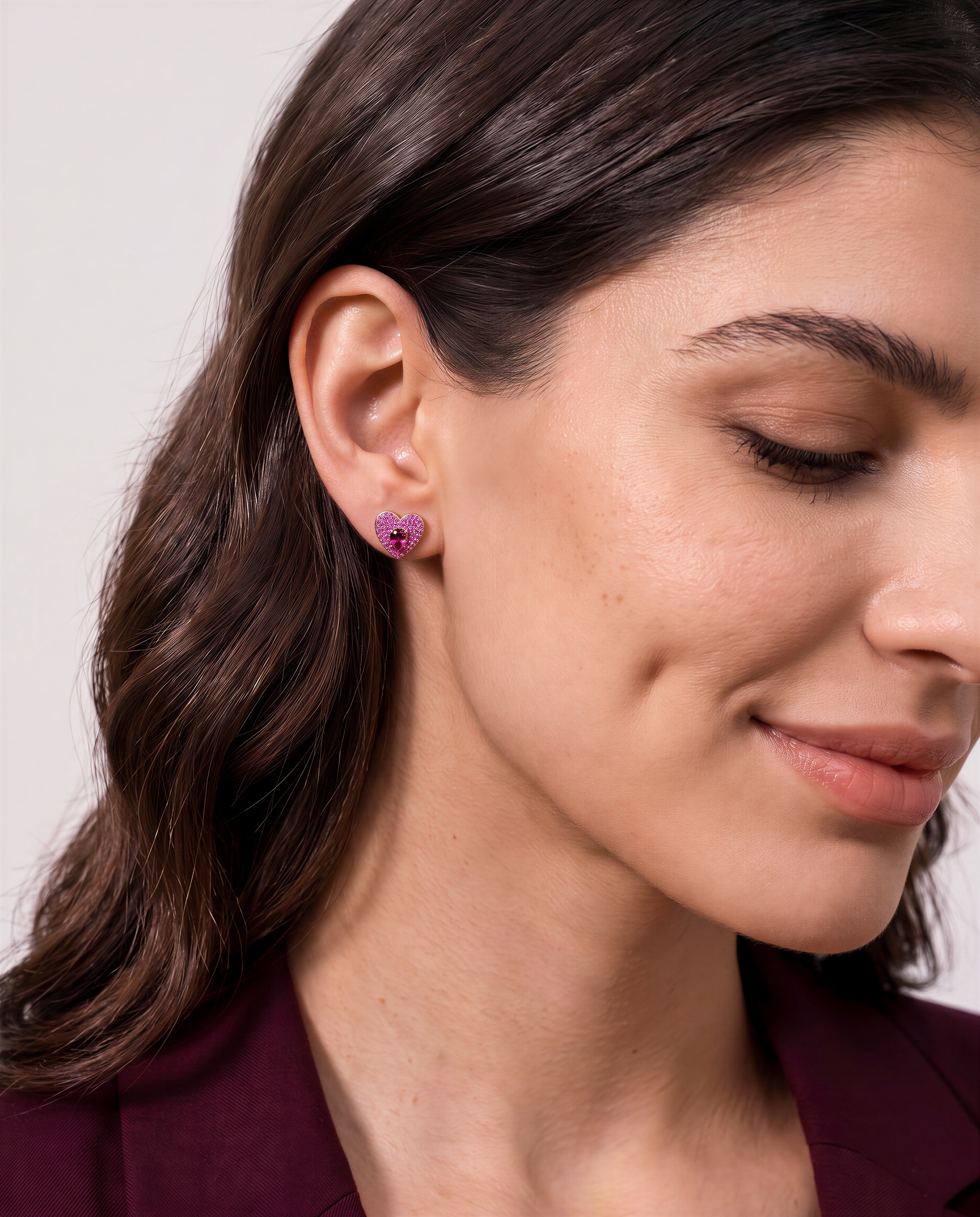 Blushing Heart Earrings
