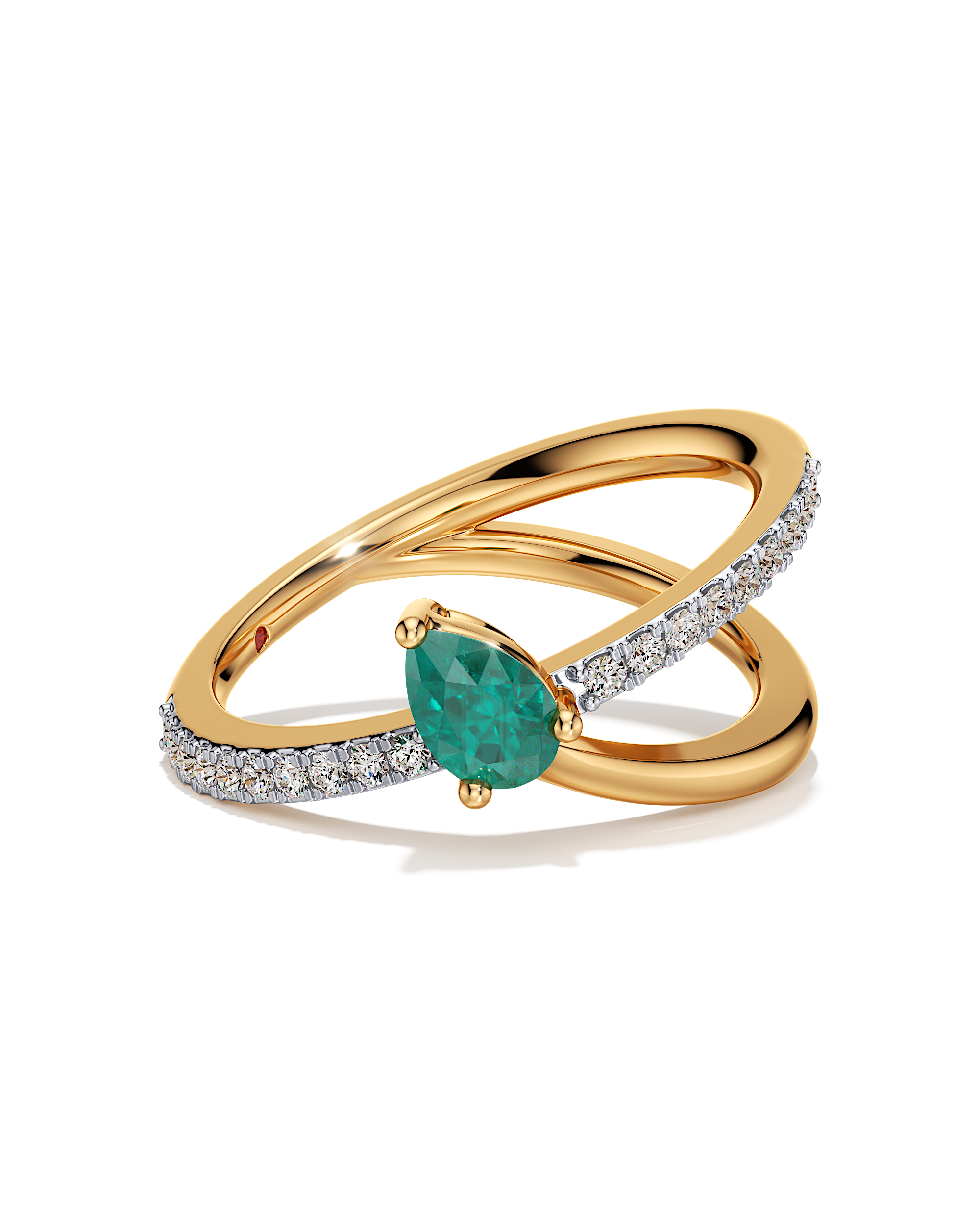 Crosswise Charm Ring