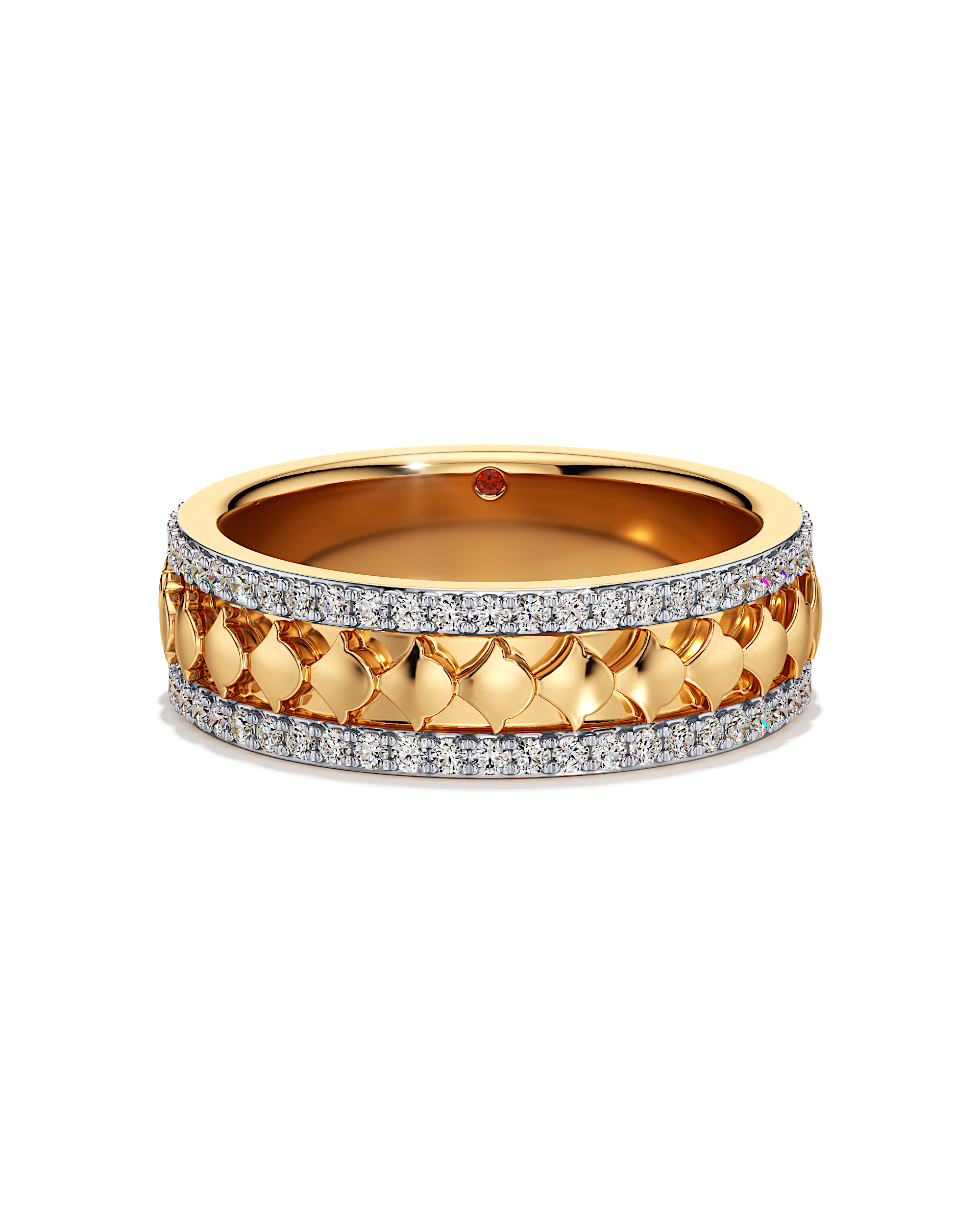 Diamond Wave Band Ring
