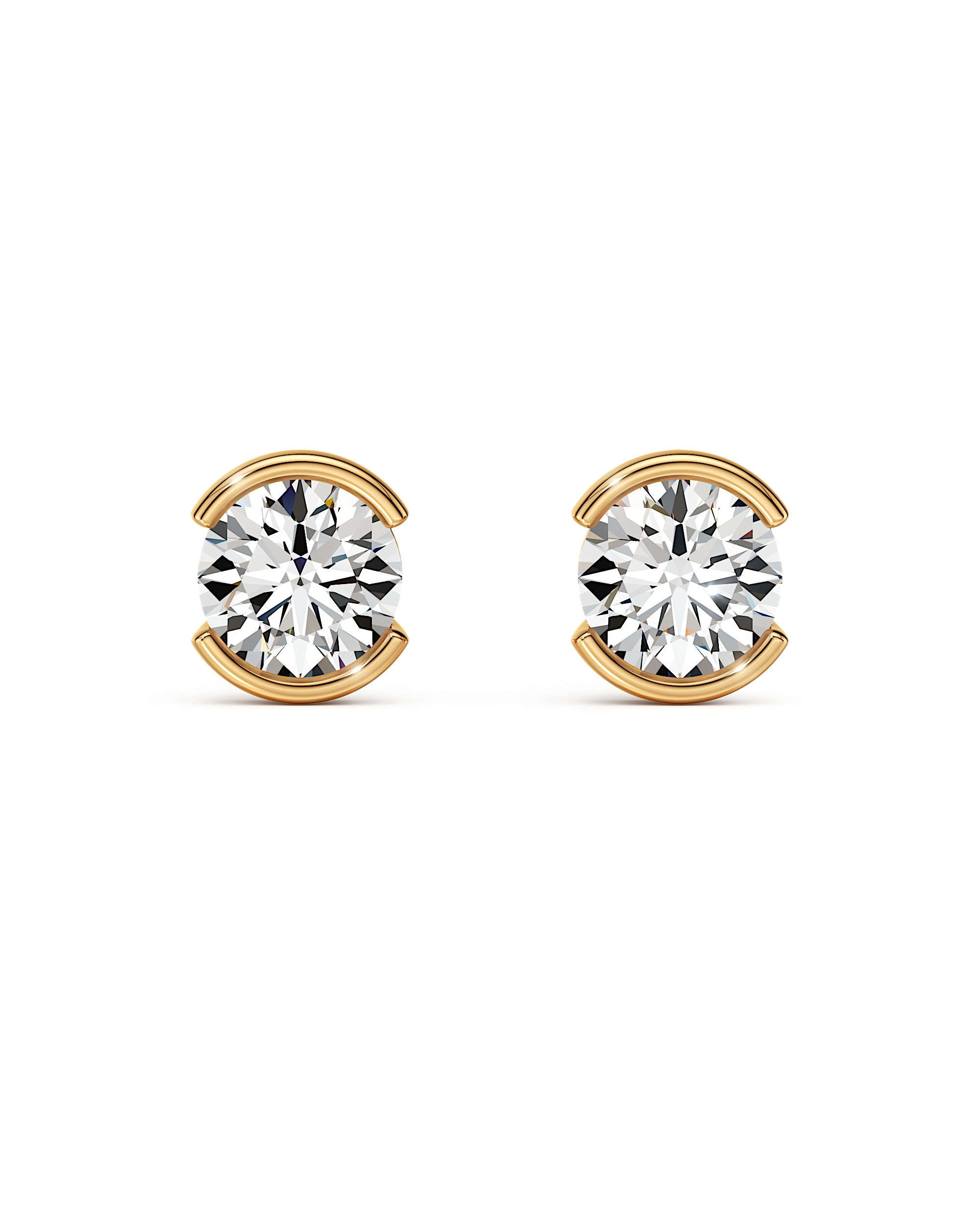 Open Crown Solitaire Studs
