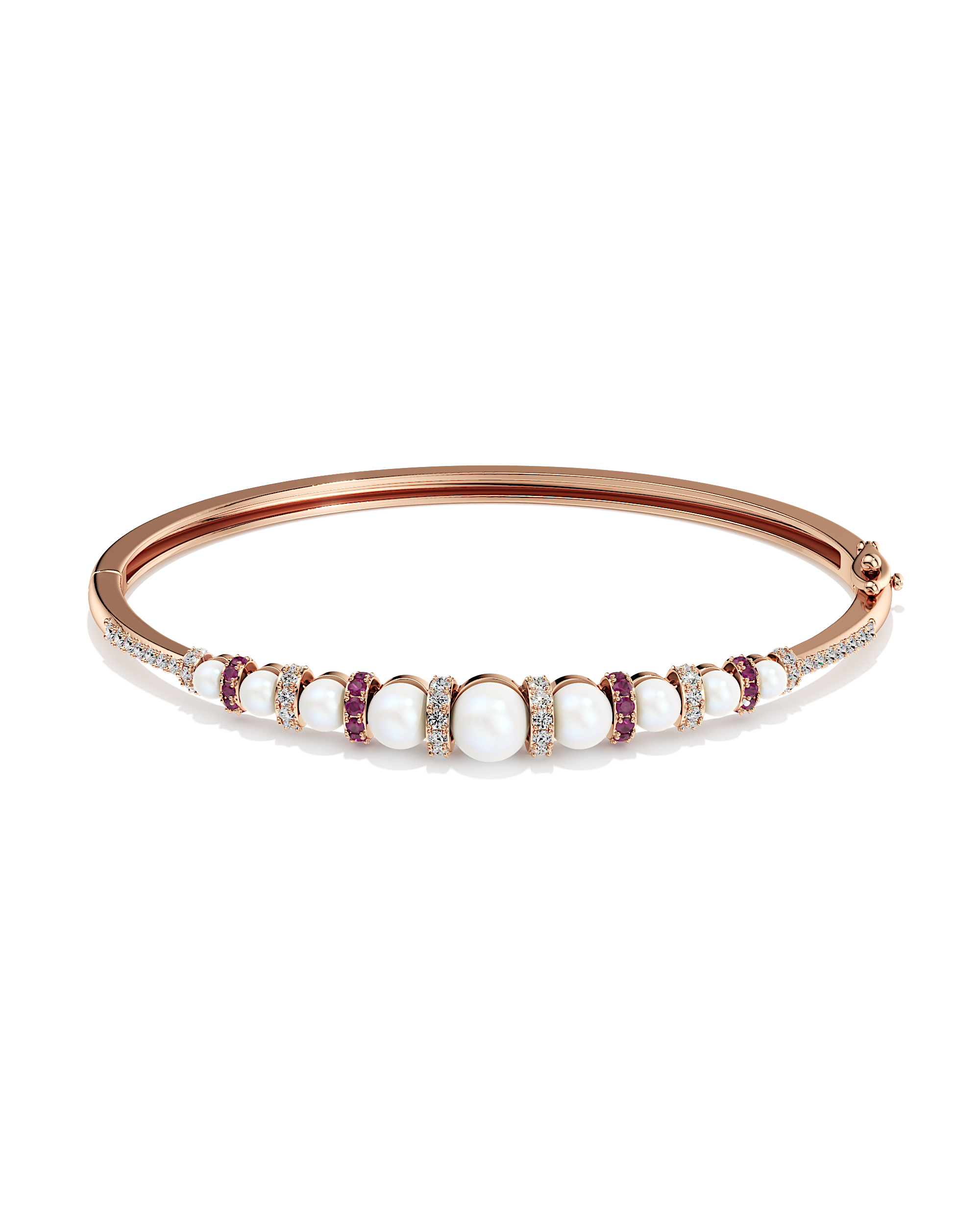Linear Pearl Row Bangle