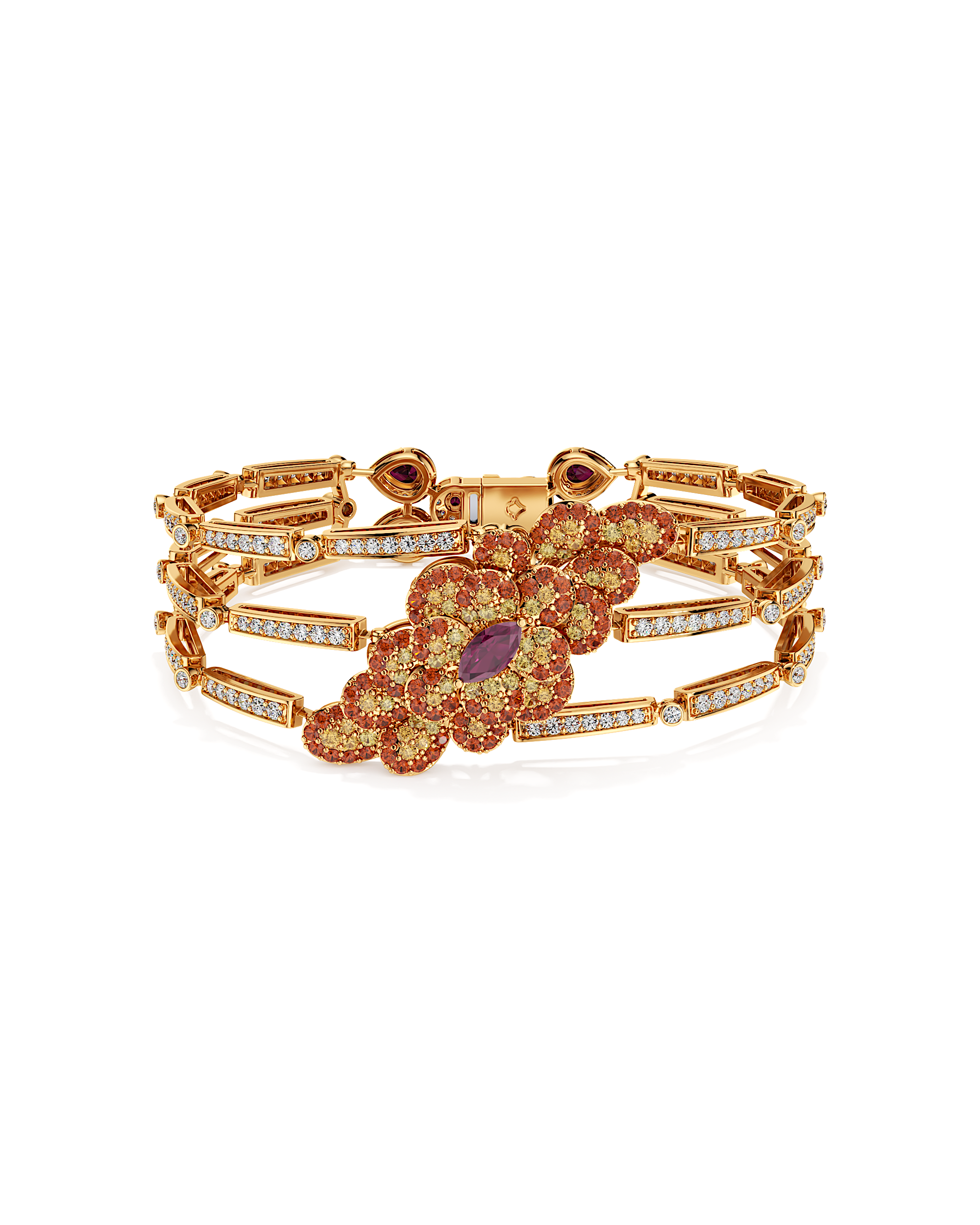 Golden Cluster Bloom Bracelet