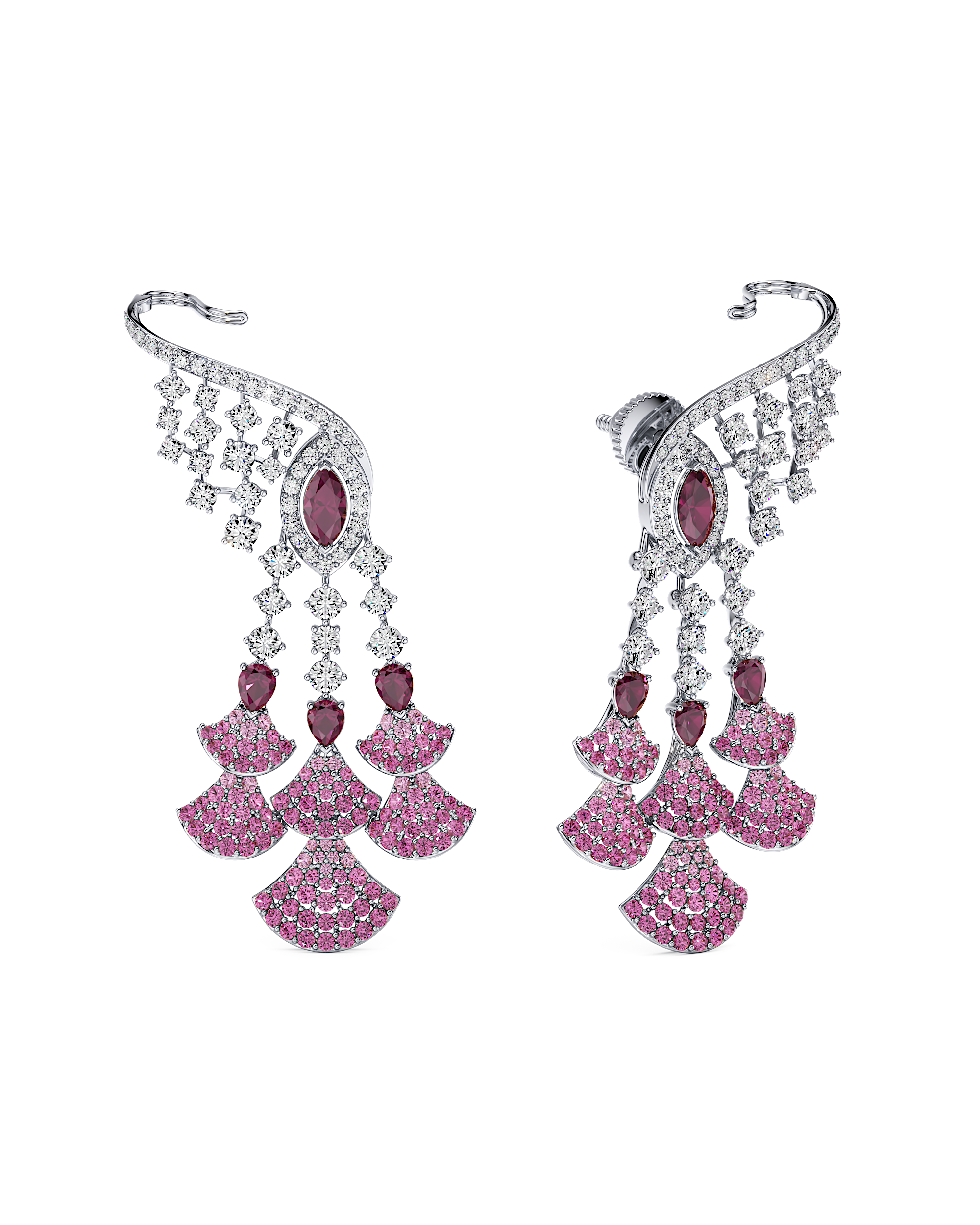 Sunset Fan Cascade Earrings