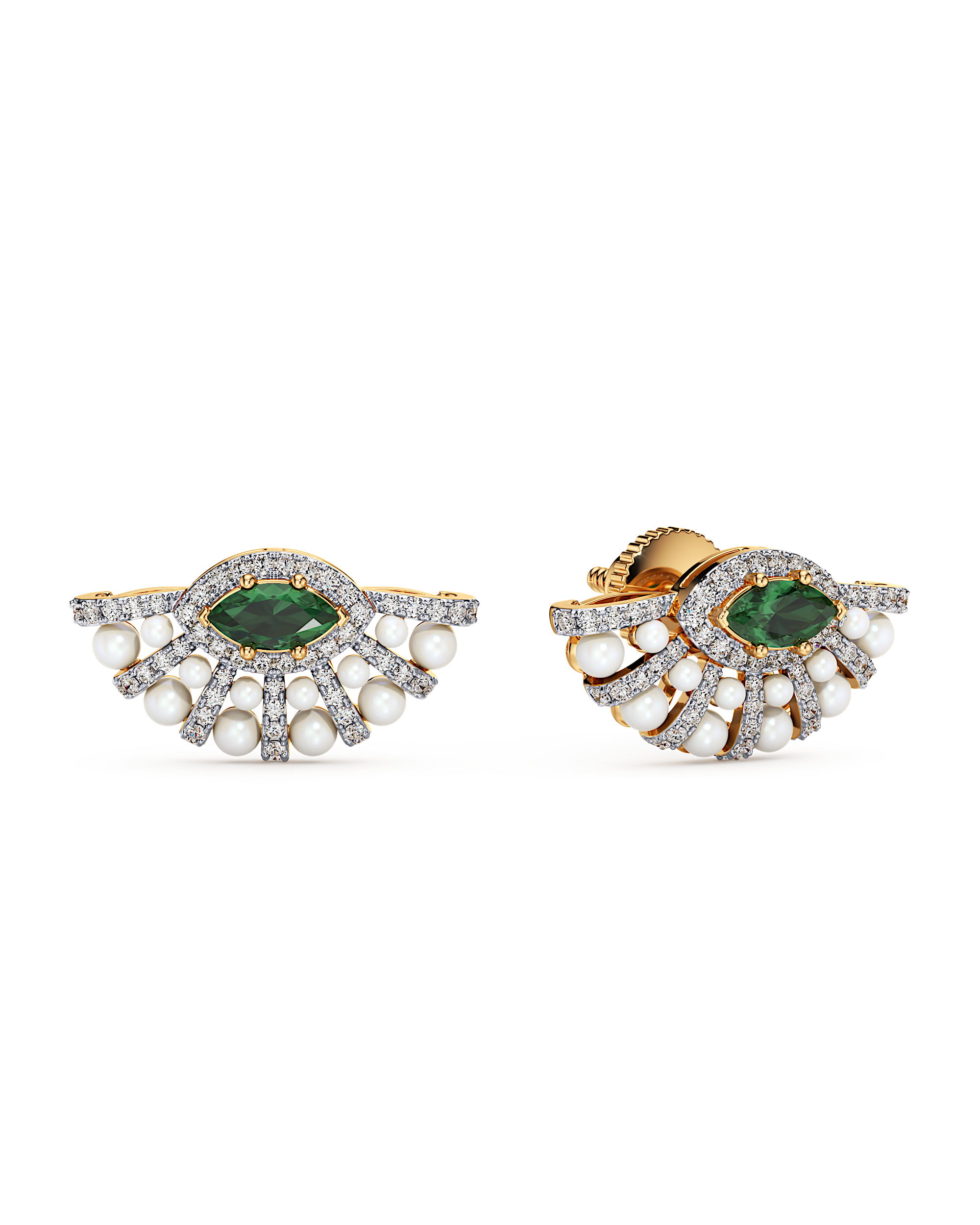 Peacock Fan Earrings